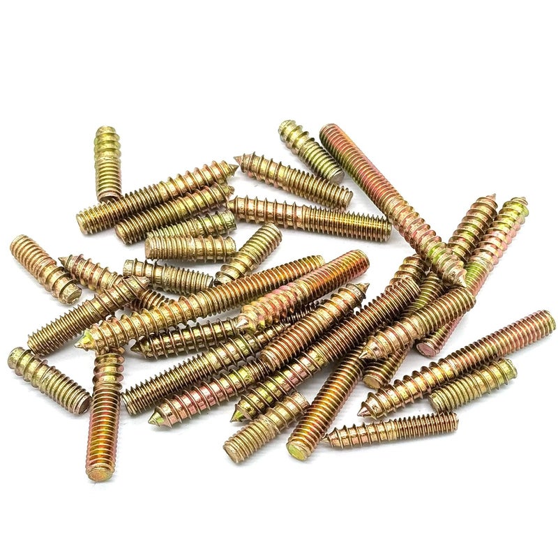 Matrelt 30 Pack 5/16-18" Hanger Bolts 5Sizes 1-3 Inch Double Headed Bolts Wood Dowel Screw Self-Tapping Screw Hanger Bolts for Wood Furniture Double Threaded Rods Bolt - Image 5